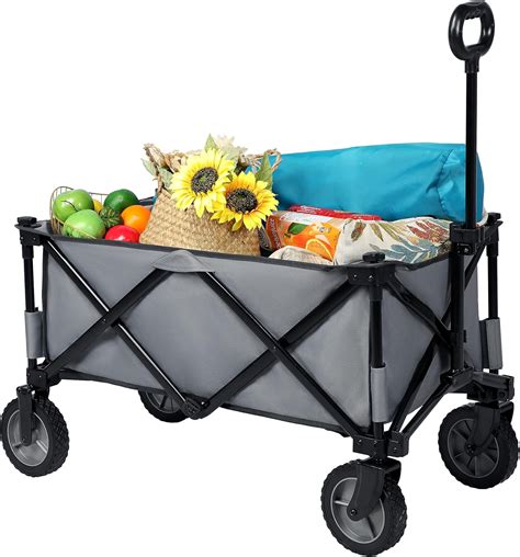 Collapsible Wagon Cart Heavy Duty Foldable Wagon With Wheels Folding