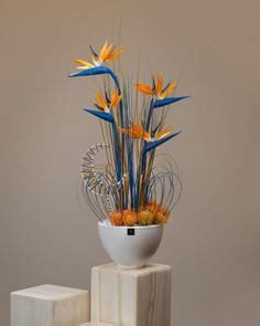 Eid Decor White Vase With Blue And Yellow Flowers