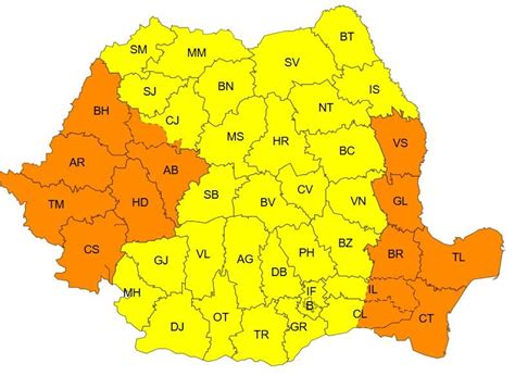 Toat Ara Intr Sub Avertiz Ri Cod Galben I Portocaliu De Vreme