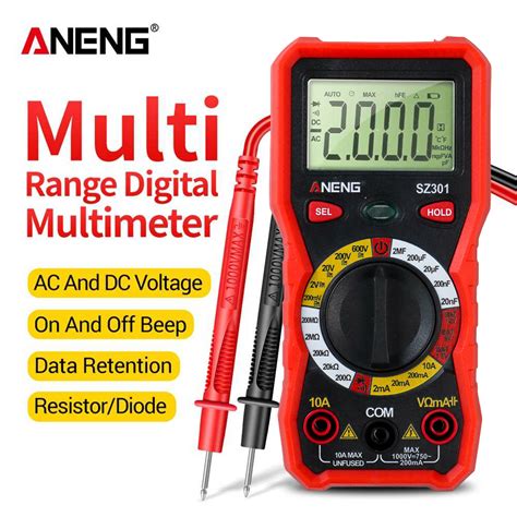 aneng digital multimeter multitester voltage tester   holder