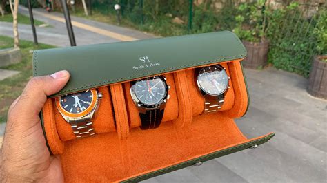 Elegant Watch Roll, Leather Roll, Leather Watch Case, Travel