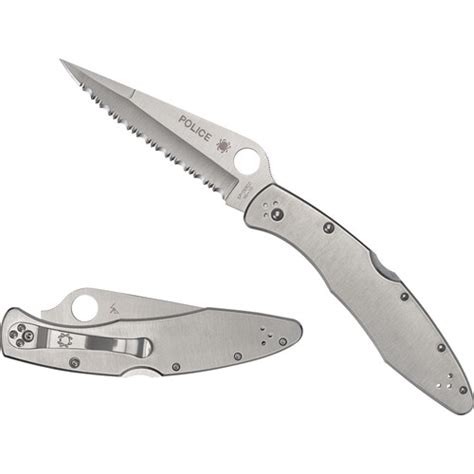 Spyderco Police Model Stainless Folding Knife (SpyderEdge) C07S
