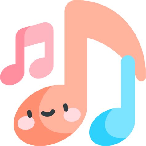 Music Notes Kawaii Flat Icon