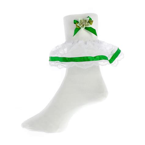 Baby Girls Lace And Ribbon Nylon Bobby Socks Ebay