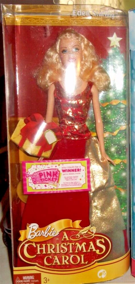 BARBIE IN A CHRISTMAS CAROL EDEN STARLING DOLL RED GOLD DRESS FROM