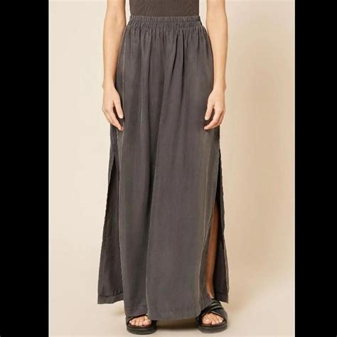 Nude Lucy Gia Cupro Maxi Skirt Size 10 RRP Depop