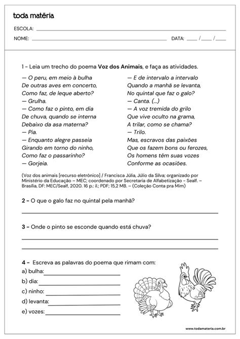Textos 3 Ano Fundamental - Atividades de interpretação de texto para o 3º ano do Fundamental ...
