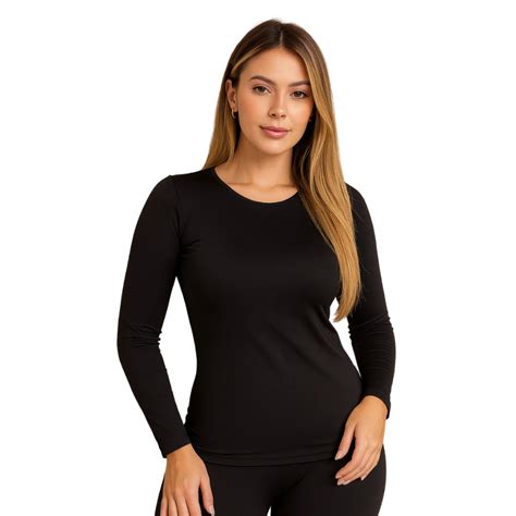 Segunda Pele Térmica Para Inverno - Blusa Segunda Pele Feminina Térmica Peluciada Inverno Frio Acabamento ...
