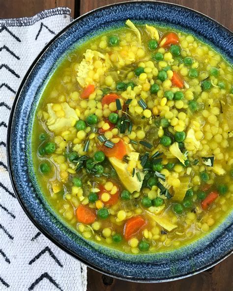 Turmeric Chicken Couscous Soup - Natalie Mason