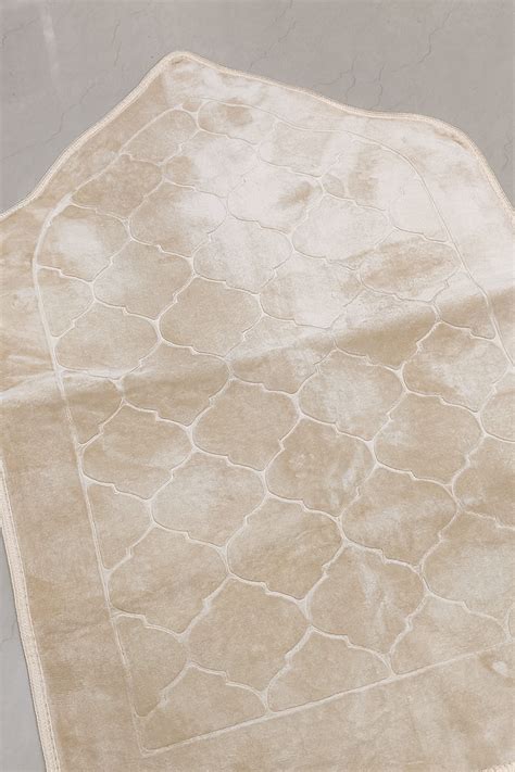 Topaz Nude Velvet Prayer Mat That Adorbs Hijab