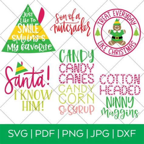 Elf Christmas Movie Svg File Bundle Pineapple Paper Co