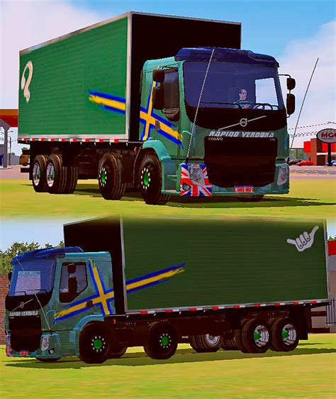 Skins Volvo Vm Bau Verde Faixa Performance Rapido Verdura