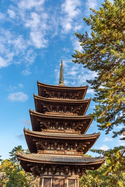 Premium Photo | Fivestoried pagoda inside the kofukuji buddhist temple