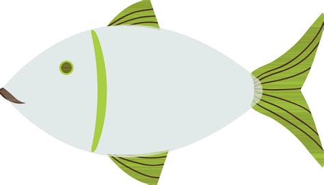 Illustration of fish icon with green fin. 24836792 Vector Art at Vecteezy