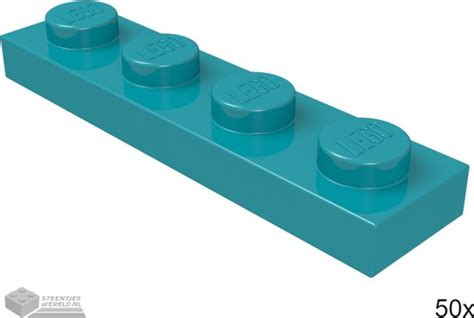 LEGO Plaat 1x4 3710 Donker Turquoise 50 Stuks Bol