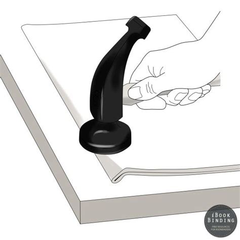 Figure 185 Using A Hammer To Straighten Bent Signatures Bookbinding