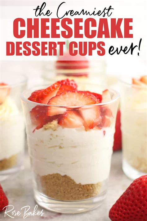 The Creamiest No-Bake Cheesecake Cups Recipe EVER!! | Rose Bakes