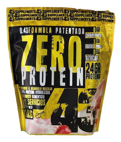 Suplemento en polvo 43 Supplements Proteína Zero sabor fresa en sachet