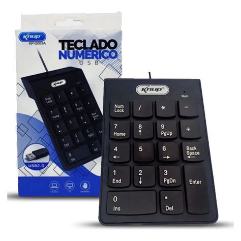 Mini Teclado Numerico Usb Fio 18 Teclas Knup Kp 2003a Shopee Brasil