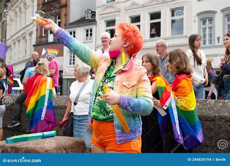Christopher Street Day Gay Bisexual And Lesbian Parade Pride Month Rainbow Flag Equal
