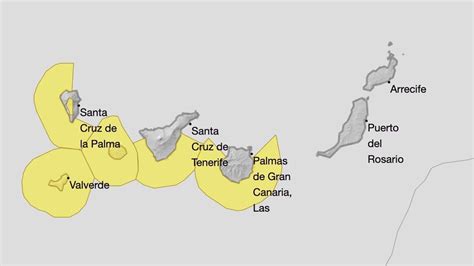 Avisos Amarillos Cinco Islas Canarias En Aviso Este Jueves Por