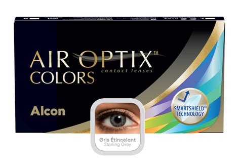 mensuelle air optix colors  sterling grey gris etincelant