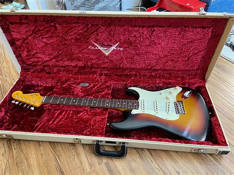 Fender Custom Shop 63 Stratocaster Journeyman Relic Cc Hw 3ts Reverb