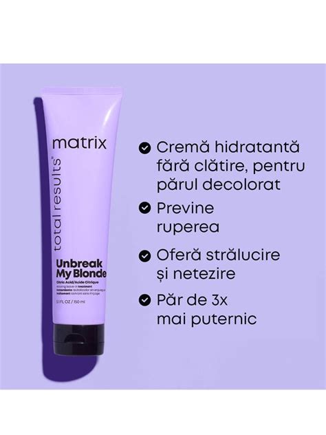 Matrix Set Cadou Pentru Ingrijirea Parului Blond Matrix Unbreak My Blonde Sampon 300 Ml