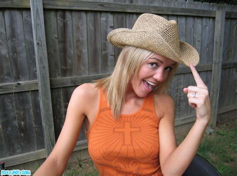 Amateur Foxy Jacky Riding Lawn Mower In Cowboy Hat Porn Pictures XXX Photos Sex Images