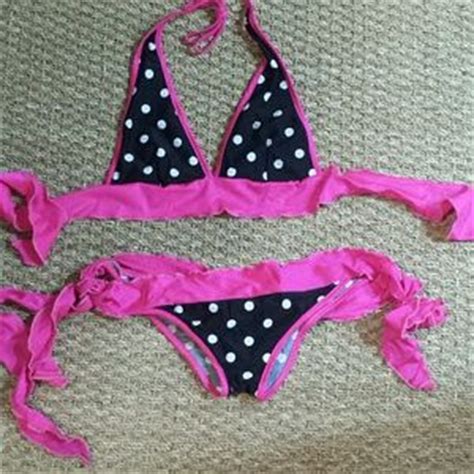 Handmade Swim Polka Dot Scrunch Butt Bikini Hot Pink Swimsuit Poshmark