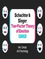 Schachter Singer Two Factor Theory Of Emotion Lesson Pdf Schachter