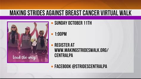 Making Strides Against Breast Cancer Virtual Walk 2020 Youtube