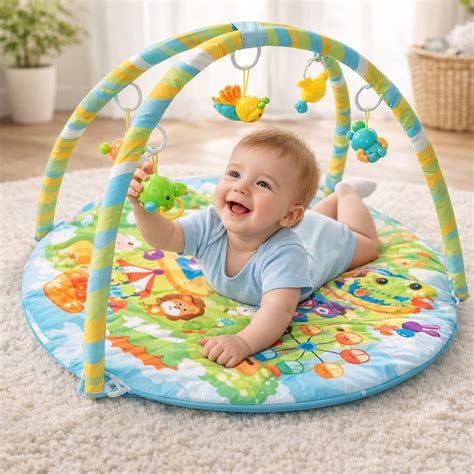 Tapete Interativo Bebe - Tapete de Atividade Infantil Interativo Bebê Chocalho Menina e Menino ...