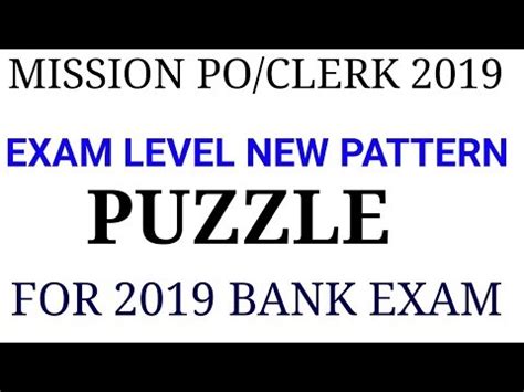 Target Banking Exams New Pattern Puzzle For Sbi Po Clerk Ibps Po