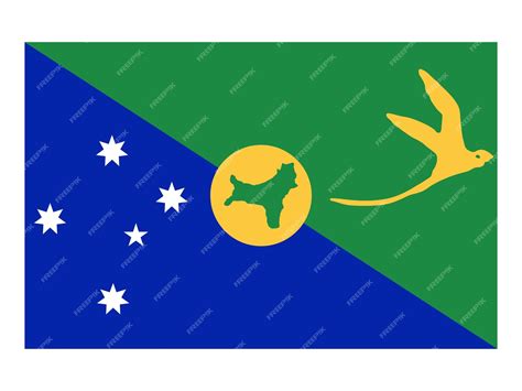 Premium Vector | Christmas island flag official country signs countries