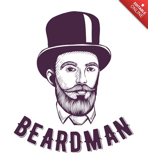 Modelo De Design De Logotipo De Homem Barba Modelo De Design Gratuito
