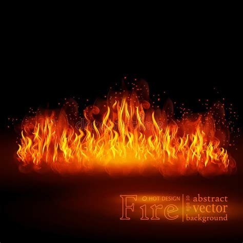 Hot Fire Vector Realistic Elements Set For Design Stock Vector Illustration Of Ignite