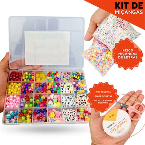 Miçangas Para Fazer Pulseiras - Kit De Fazer Pulseiras De Miçangas C/ 640 Peças- 14 Nybc | Shopee Brasil