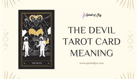 The Devil Tarot Card Meaning