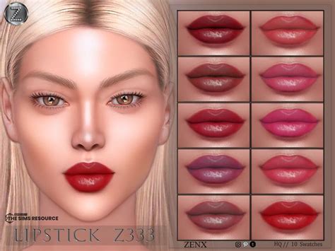 ZENX LIPSTICK Z333 In 2024 Sims 4 Cc Makeup Find Makeup Sims 4 Tattoos