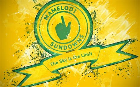 Mamelodi Sundowns Fc, 4k, Paint Art, Logo, Creative, - Mamelodi ...