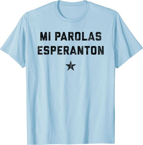 Amazon.com: Esperanto Language Gift Shirt - Mi Parolas Esperanton ...