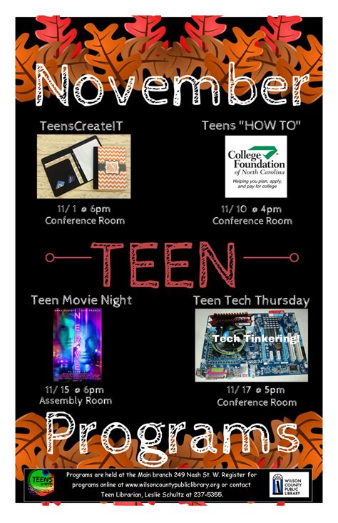 Wilson NC Library to Hold Teen and Adult Events, Plan Book Club - The ...