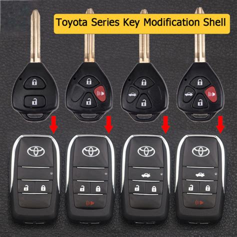 Huiyisunny Toyota Modified Flip Remote Key Case For Vios Wish Altis