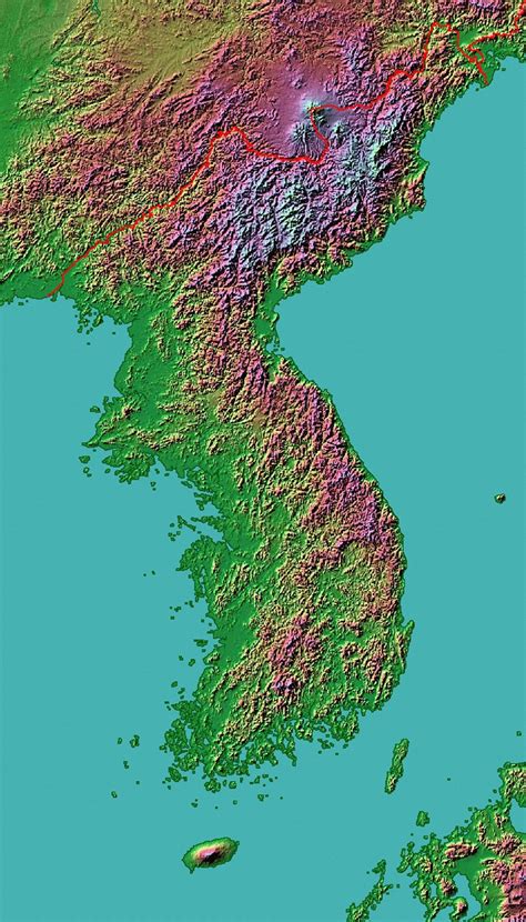 South Korea Satellite Map