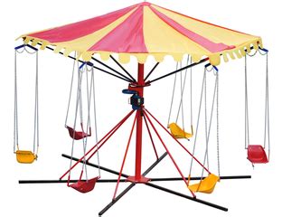 Уличная Мобильная цепочная карусель «Ветерок» 6 местная для парков