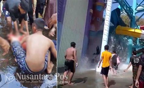 Seluncuran Air Waterpark Di Kenjeran Surabaya Ambrol 16 Korban Terluka