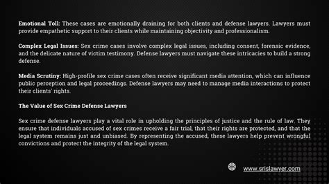 Ppt Unveiling The Unsung Heroes Sex Crime Defense Lawyers Powerpoint Presentation Id