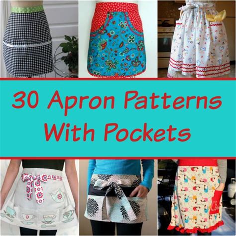 30 Patterns For Aprons With Pockets | Aprons patterns, Apron pattern free, Vintage apron pattern