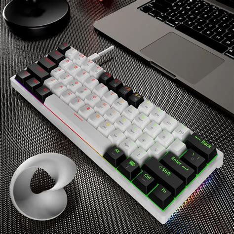 Mk Usb Wired Gaming Mechanical Keyboard With Red Switches Rgb Backlit Hot Swappable Keys